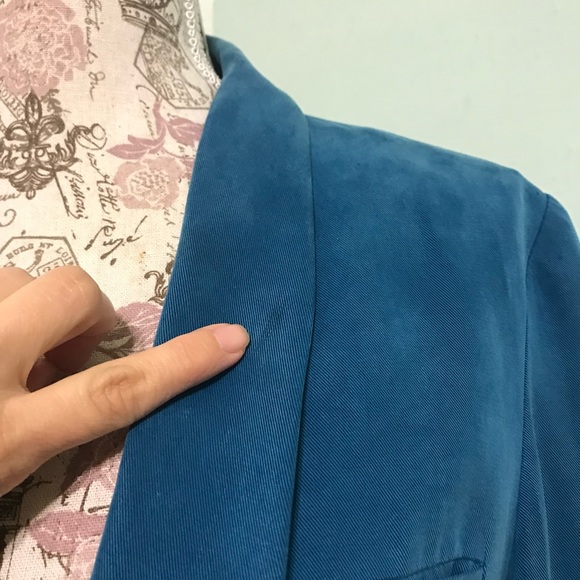 Cartonnier Turquoise One Button Lined Blazer Sz 6 - Picture 8 of 9
